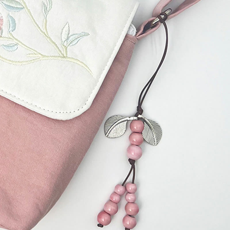 Nimara Ritual Embroidered Camellia Epiphyllum Gardenia Sakura Flowers Crossbody Bag Shoulder Bag Cellphone Bag