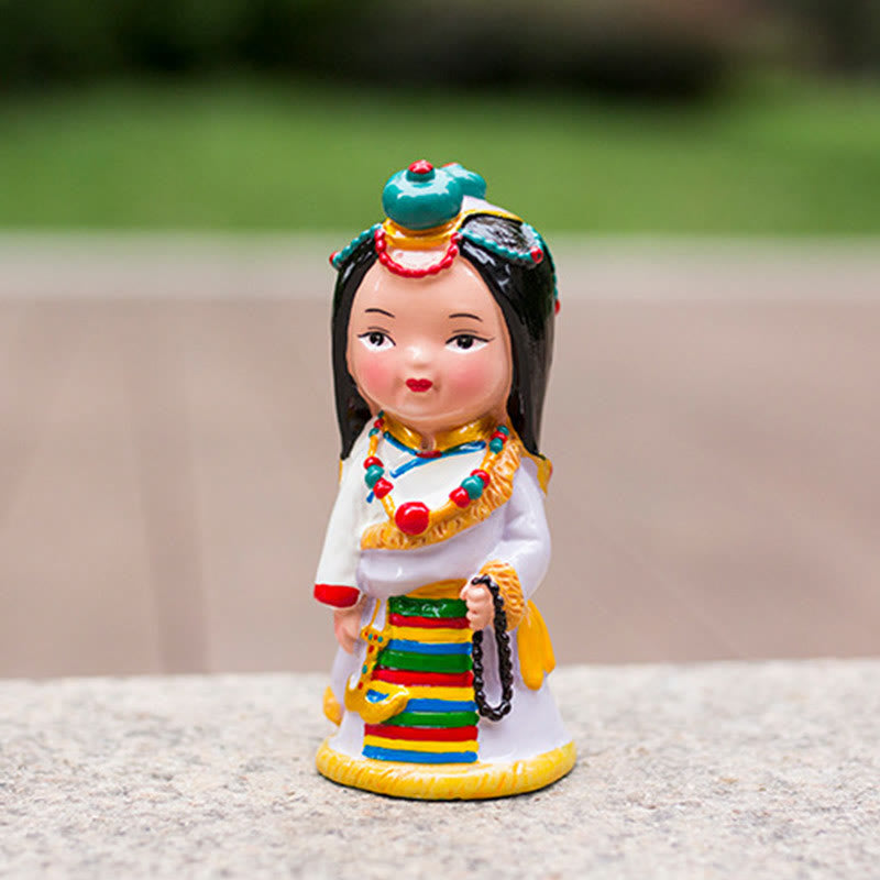 Nimara Ritual Hand Painted Tibetan Figures Creative Home Office Car Decoration Ornament
