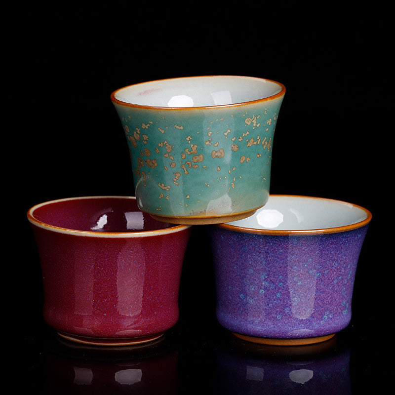Nimara Ritual Kiln Change Ceramic Bamboo Design Teacup Kung Fu Tea Cup
