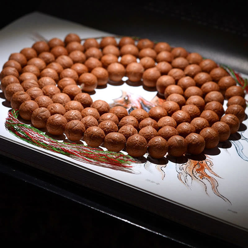 Nimara Ritual 108 Mala Beads Nepal Bodhi Seed Luck Wealth Tassel Bracelet