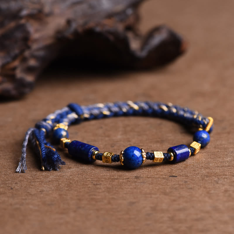 Nimara Ritual Handmade Natural Lazurite Bead Positive Rope Bracelet