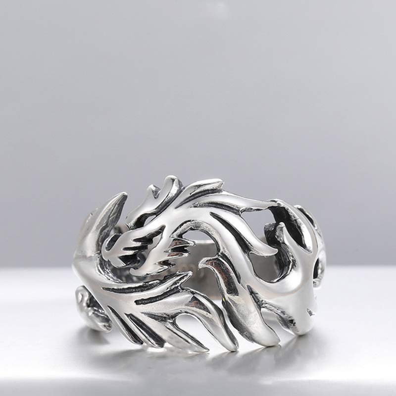 Nimara Ritual Dragon Pattern Protection Strength Adjustable Ring