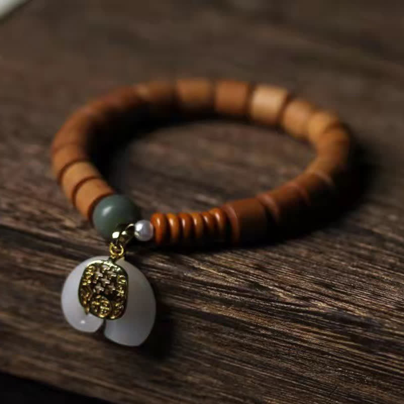 Nimara Ritual Sandalwood Jade Elephant Protection Bracelet