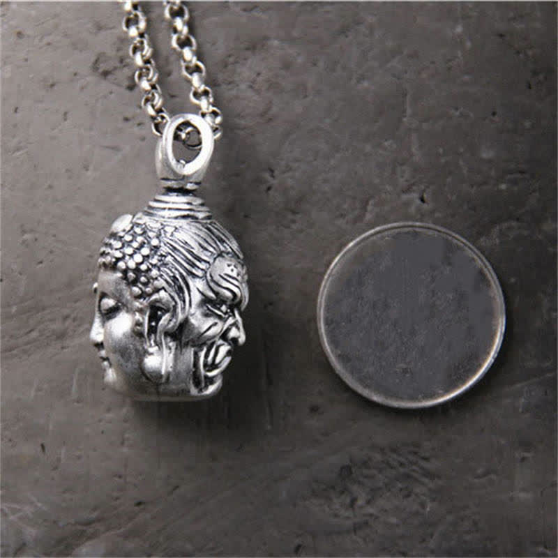 Nimara Ritual 999 Sterling Silver Buddha Demon Serenity Necklace Pendant