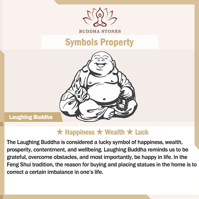 Nimara Ritual Laughing Buddha Black Obsidian Strength Protection Pendant Necklace