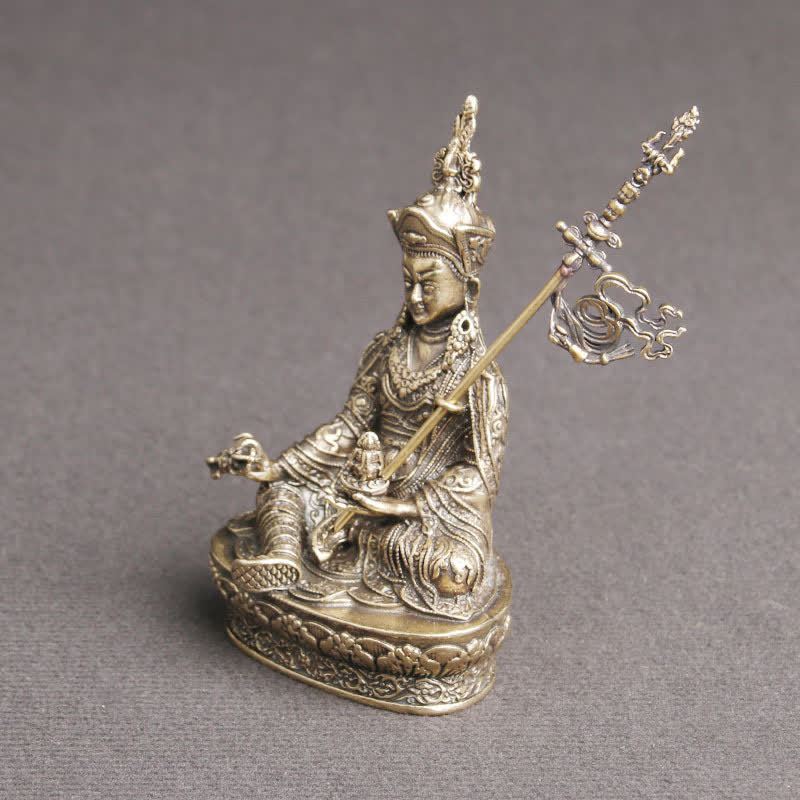 Nimara Ritual Padmasambhava Buddha Figure Serenity Copper Statue Decoration Temple Ornament