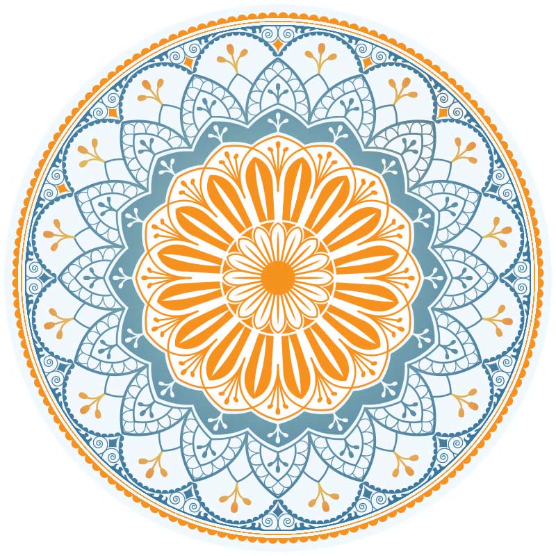Nimara Ritual Tibetan Lotus Mandala Enlightenment Foldable Natural Rubber Yoga Mat Decoration
