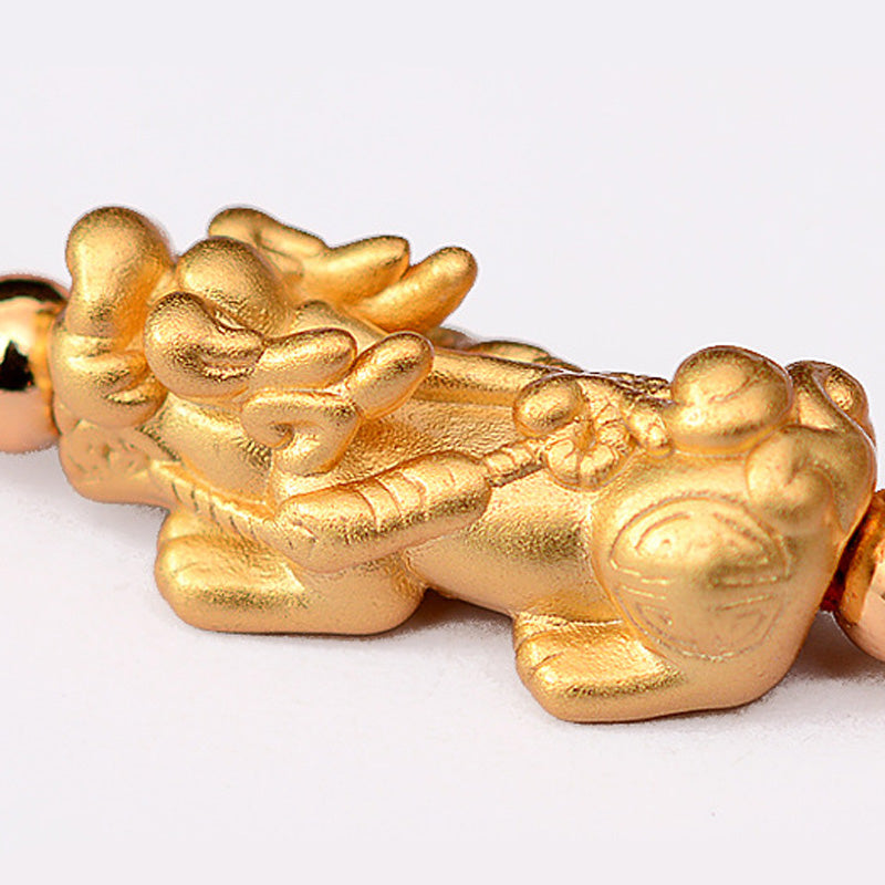 Nimara Ritual 24K Gold-Plated PiXiu Luck Red String Bracelet