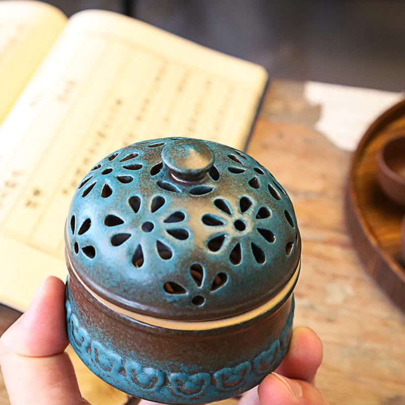 Nimara Ritual Mini Hollow Spiritual Meditation Ceramic Small Incense Burner Decoration
