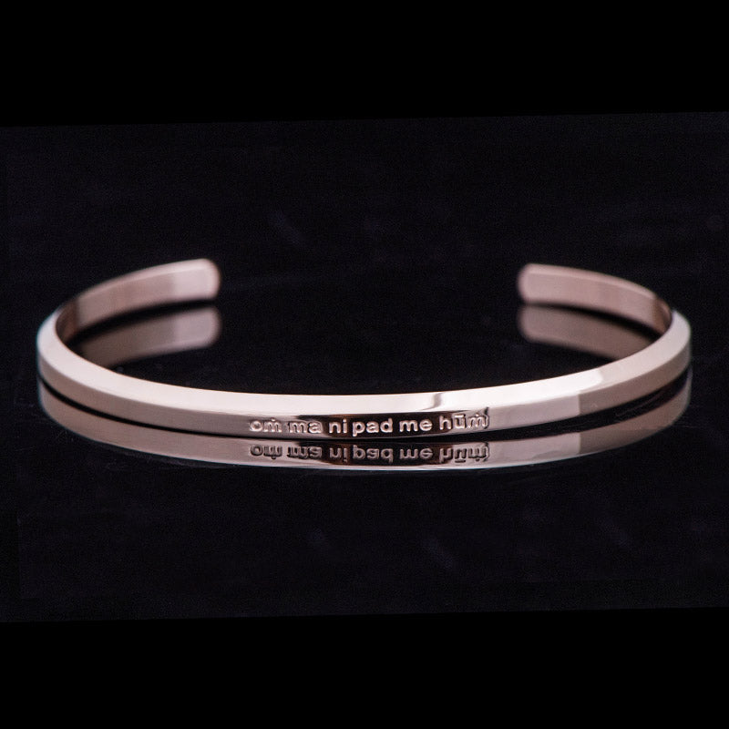 Nimara Ritual Six True Words Engraving Titanium Steel Blessing Protection Bracelet