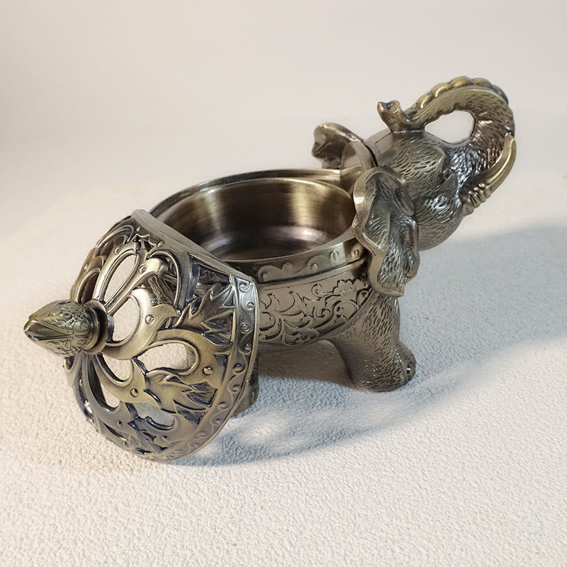 Nimara Ritual Elephant Alloy Incense Holder Home Decoration Incense Burner