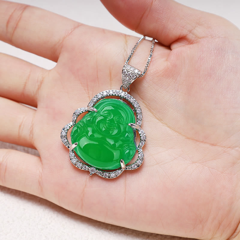 Nimara Ritual Good Luck Laughing Buddha Necklace