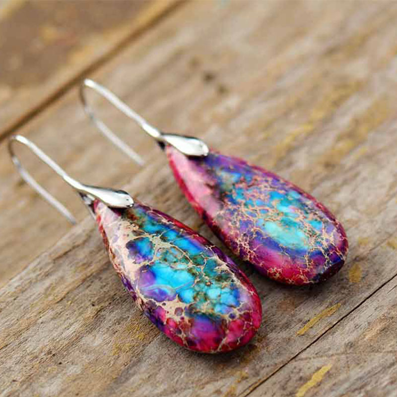 Nimara Ritual Emperor Stone Crystal Happiness Earrings