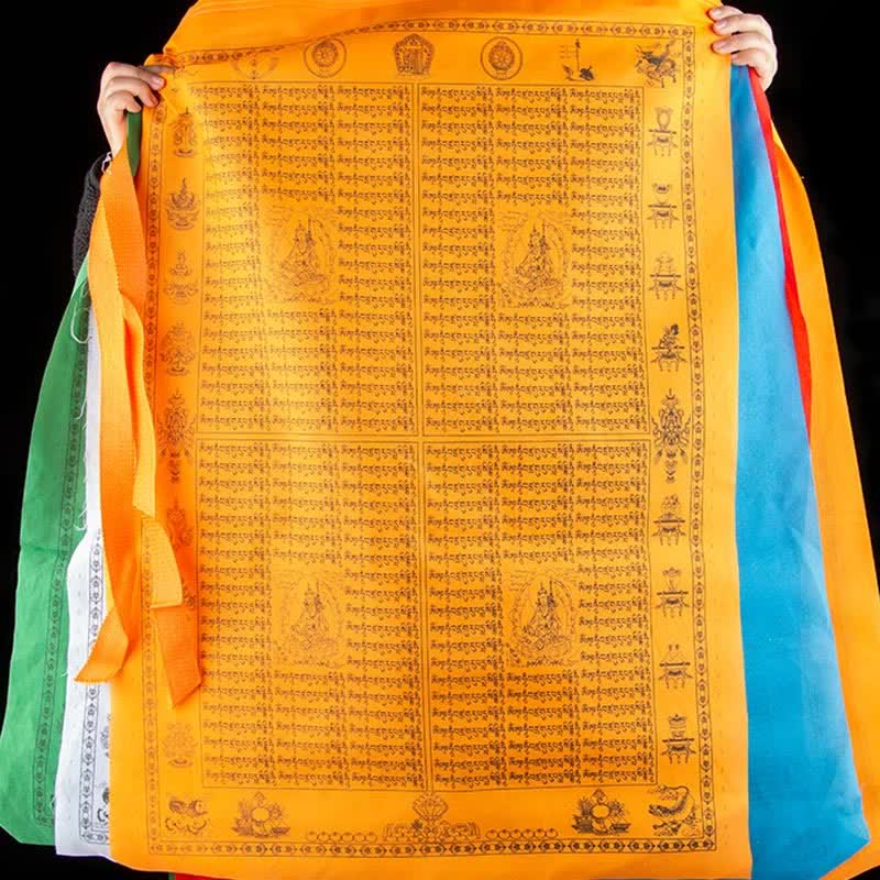 Nimara Ritual Tibetan 5 Colors Windhorse Happiness Auspicious Outdoor Prayer Flag