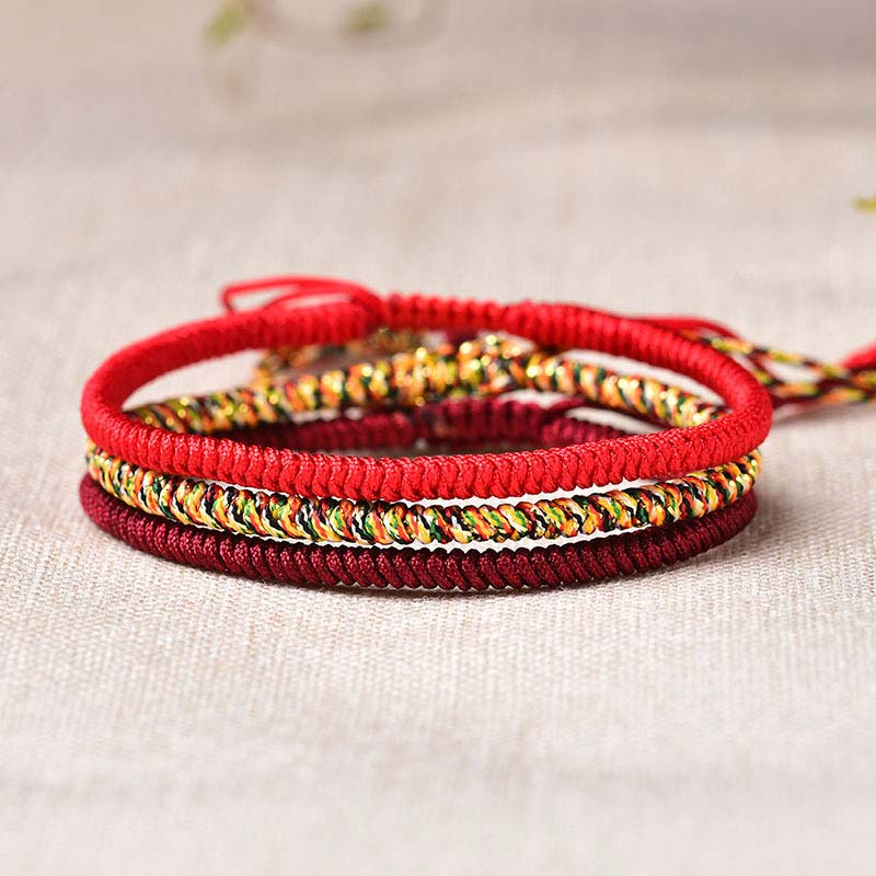 Nimara Ritual Tibetan Lucky 3 Combination Sets Red String Bracelet