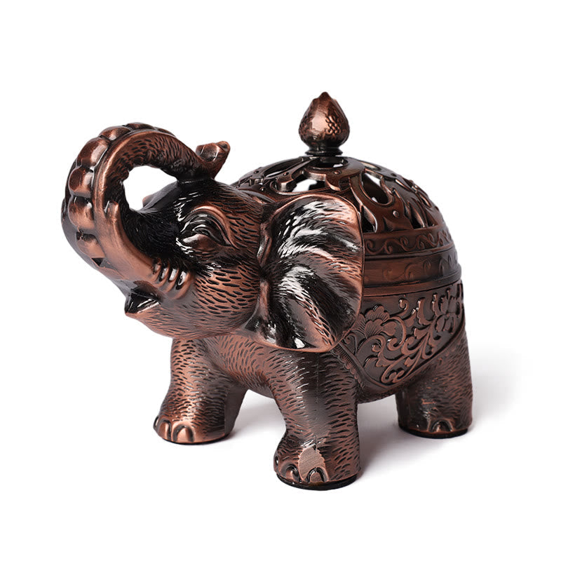 Nimara Ritual Elephant Alloy Incense Holder Home Decoration Incense Burner