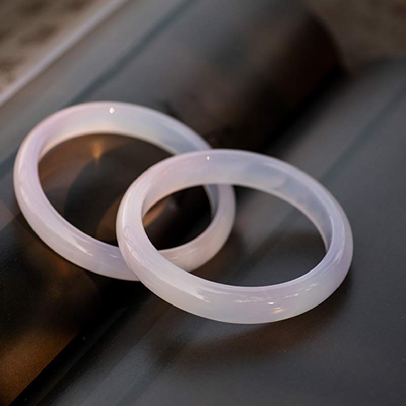 Nimara Ritual Natural Chalcedony Harmony Positive Bracelet Bangle