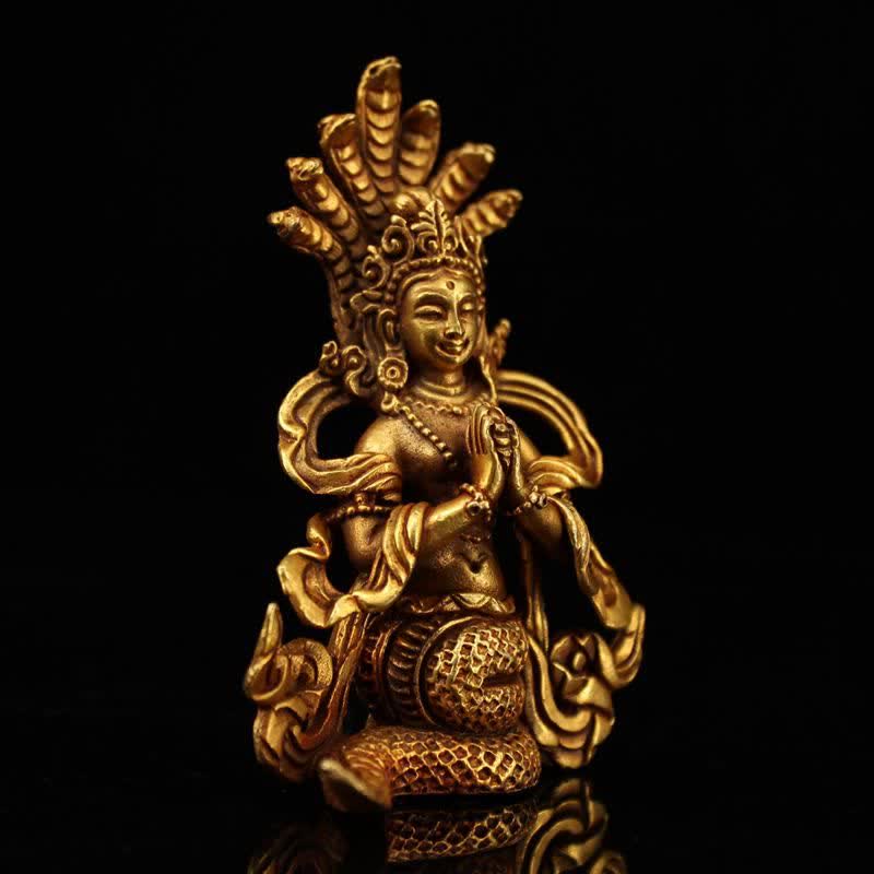 Nimara Ritual Bodhisattva Nagarjuna Protection Copper Statue Decoration