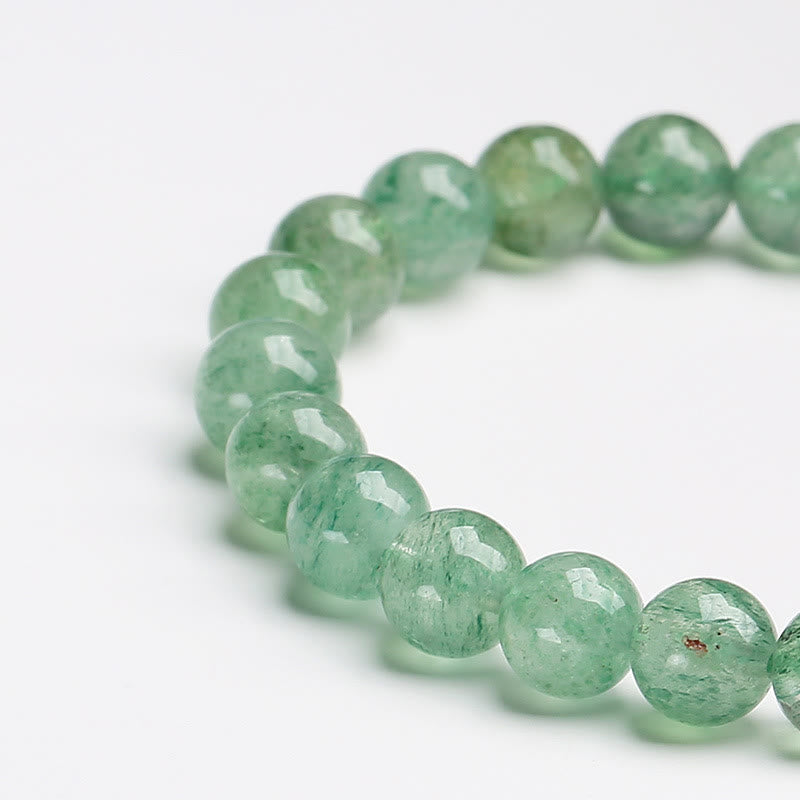 Nimara Ritual Natural Green Strawberry Quartz Soothing Beaded Bracelet