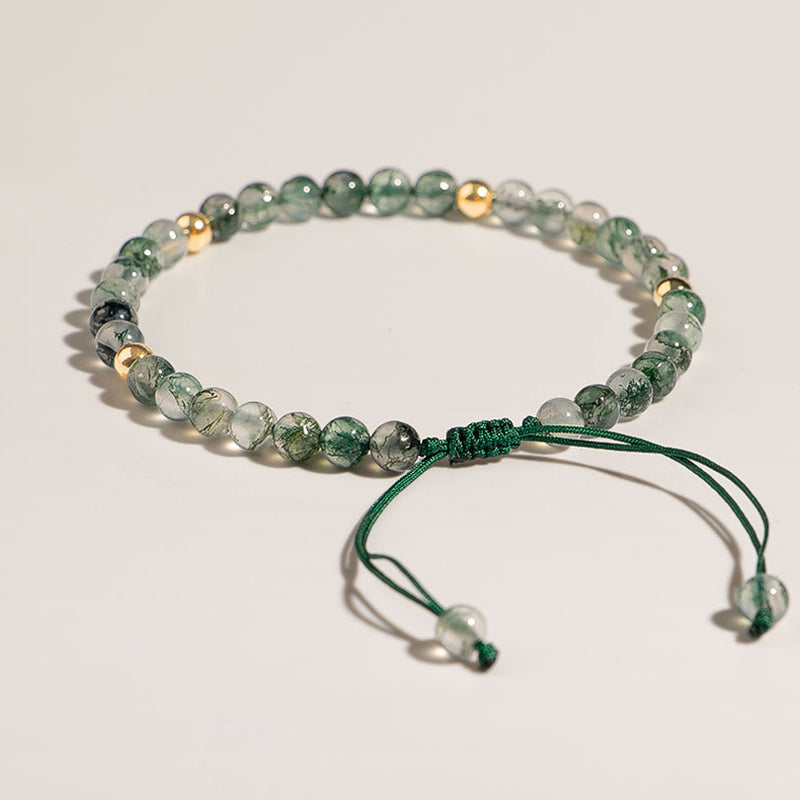 Nimara Ritual Moss Agate Lucky Balance Bracelet