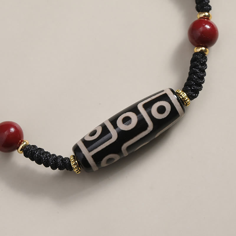 Nimara Ritual Handcrafted Tibetan Nine-eye Dzi Bead Protection Bracelet