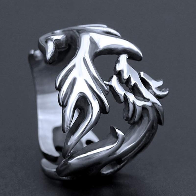 Nimara Ritual Dragon Pattern Protection Strength Adjustable Ring
