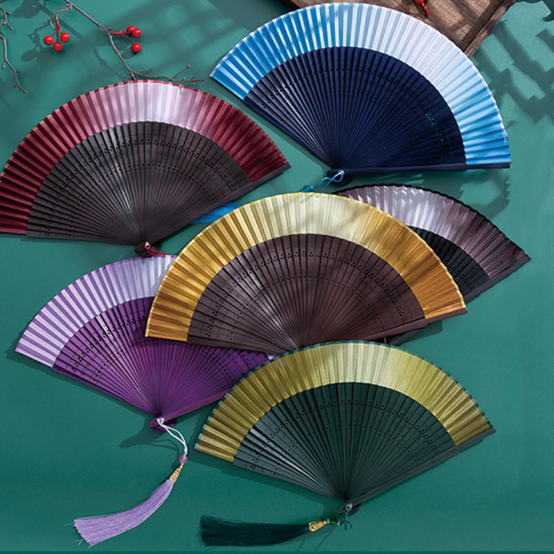Nimara Ritual Gradient Handheld Bamboo Folding Fan