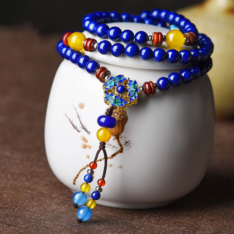 Nimara Ritual Lazurite Yellow Agate Positive Bracelet