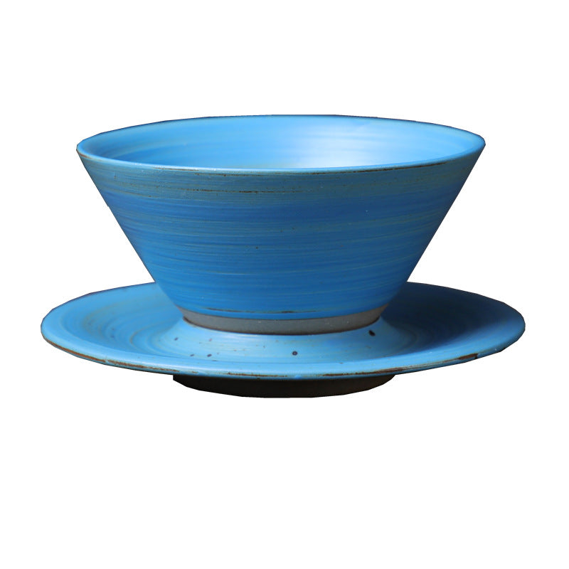 Nimara Ritual Planet Design Ceramic Coffee Mug Rough Pottery Tea Coffee Cup With Saucer