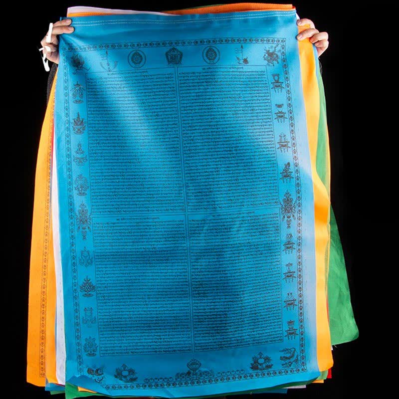 Nimara Ritual Tibetan 5 Colors Windhorse Happiness Auspicious Outdoor Prayer Flag