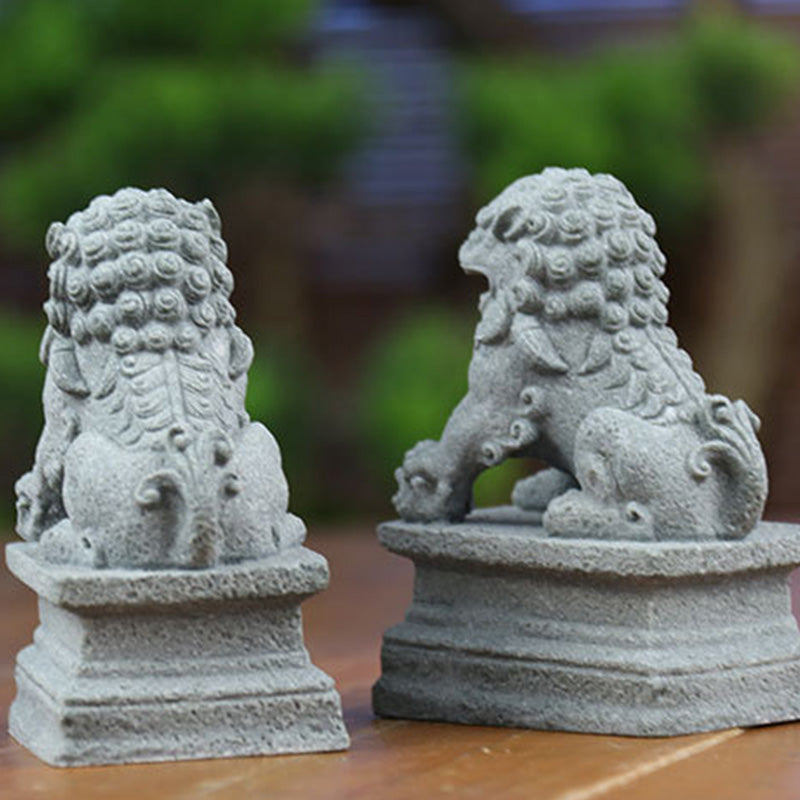 Nimara Ritual Lion Fu Foo Dogs Elephant Ward Off Evil Blessing Home Decoration