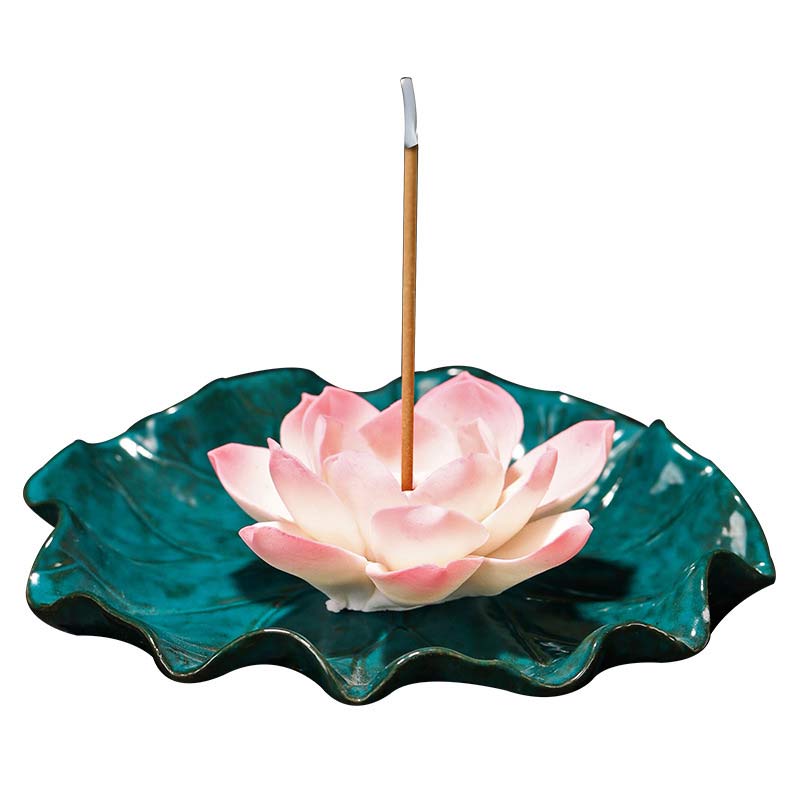 Nimara Ritual Tibetan Lotus Blessing Incense Burner Decoration