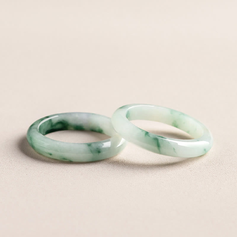 Nimara Ritual Natural Green Jade Luck Abundance Ring