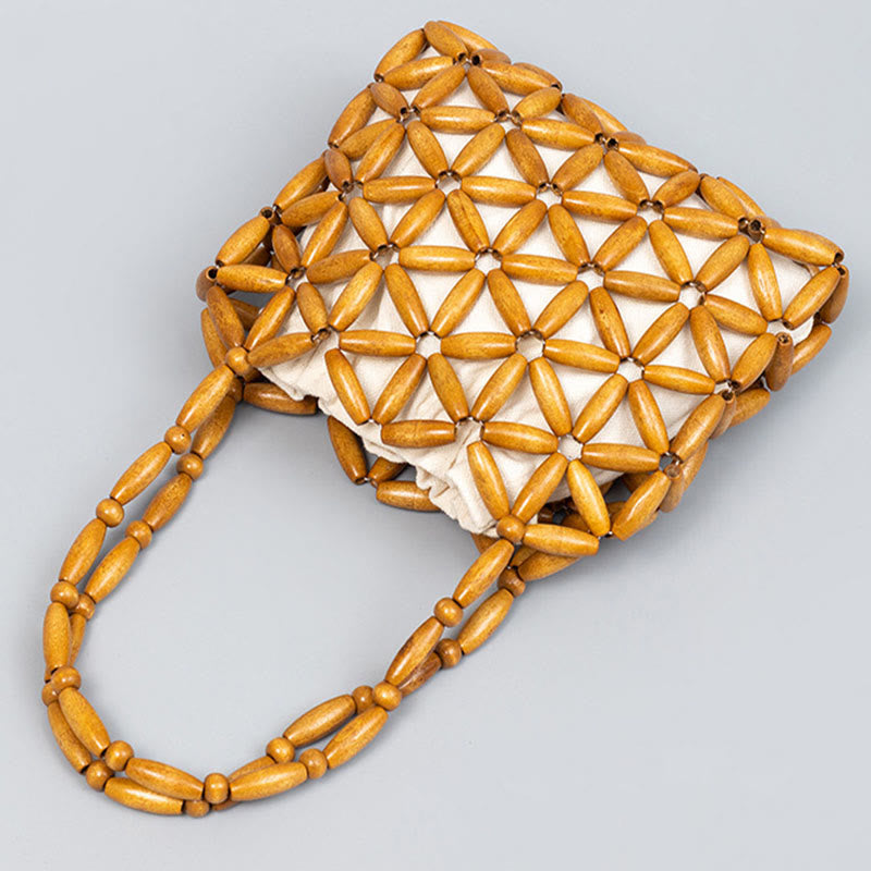 Nimara Ritual Hand-woven Mini Wooden Beads Handbag