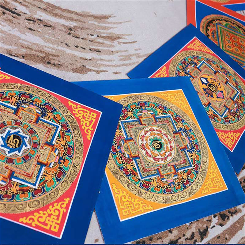 Nimara Ritual Tibetan Handmade Thangka Painting Blessing Thangka Blind Box Random Color Pattern