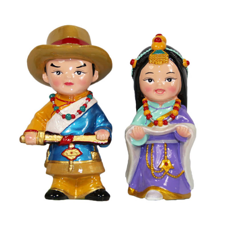 Nimara Ritual Hand Painted Tibetan Figures Creative Home Office Car Decoration Ornament