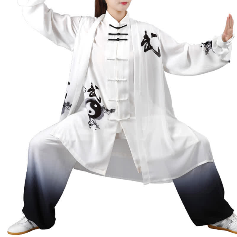 Nimara Ritual 3Pcs Yin Yang Tree Tai Chi Spiritual Zen Practice Meditation Prayer Uniform Unisex Clothing Set