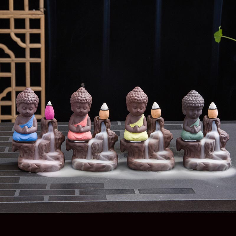 Nimara Ritual Backflow Smoke Fountain Ceramic Blessing Incense Burner Decoration