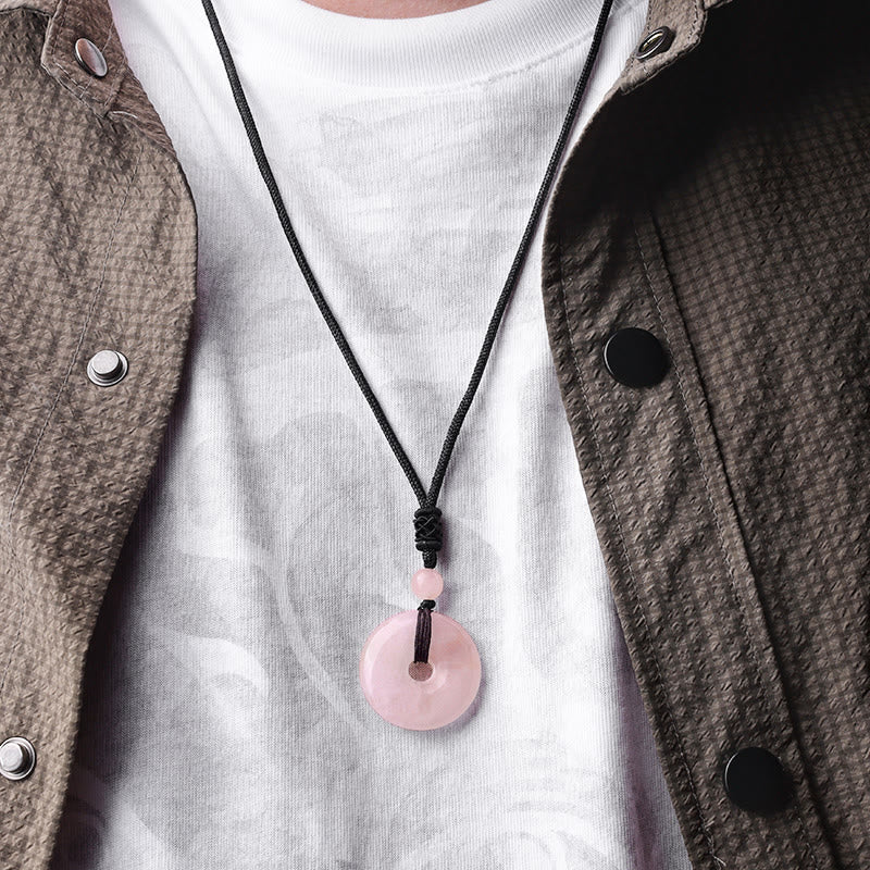 Nimara Ritual Lucky Coin Pendant Healing Crystal Gemstone Necklace