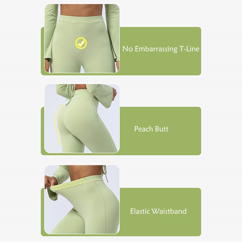Nimara Ritual Long Sleeve Backless Strap Top Bra Flare Pants Fitness Yoga Outfit