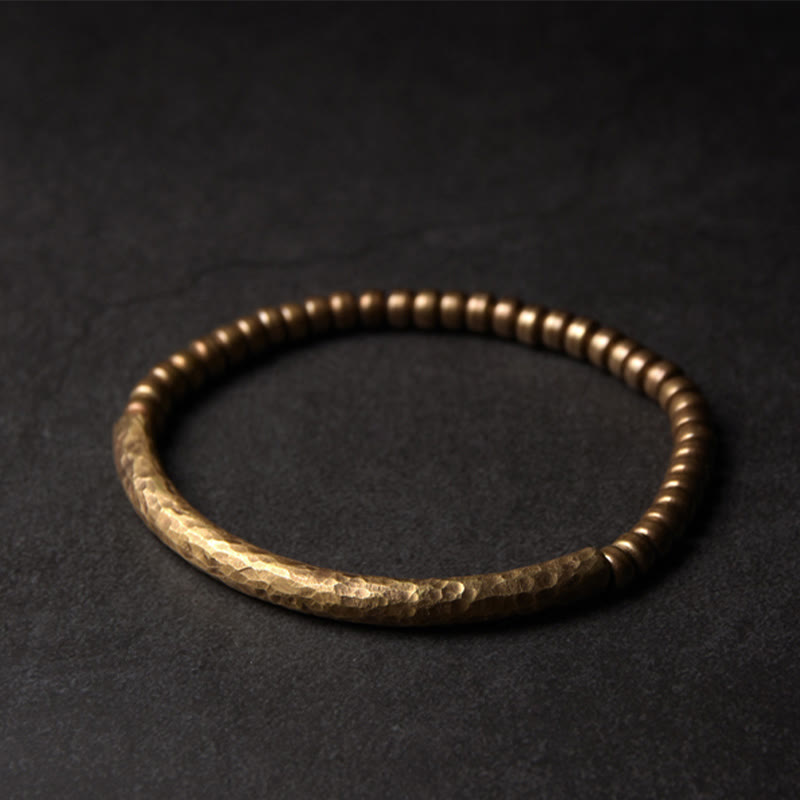 Nimara Ritual Simple Design Copper Brass Bead Luck Wealth Bracelet