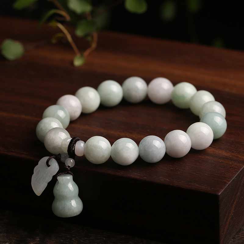 Nimara Ritual Natural Jade Pi Xiu Buddha Gourd Apple Success Bracelet