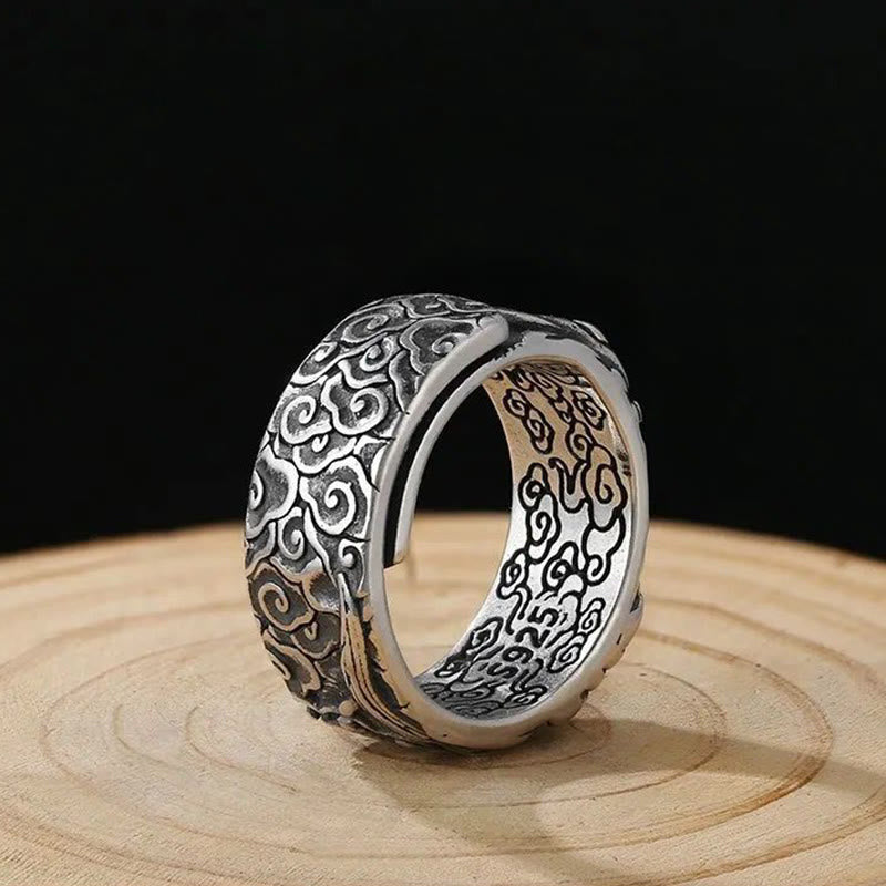 Nimara Ritual Guan Gong Auspicious Clouds Amulet Wealth Ring