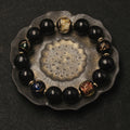 Nimara Ritual Western Soapberry Incense Ash Liuli Glass Bead Wealth Bracelet