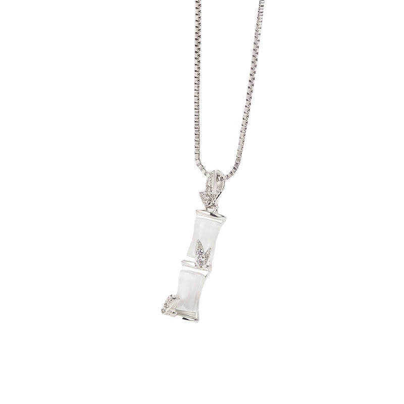 Nimara Ritual Chalcedony Bamboo Pattern Harmony Necklace Pendant