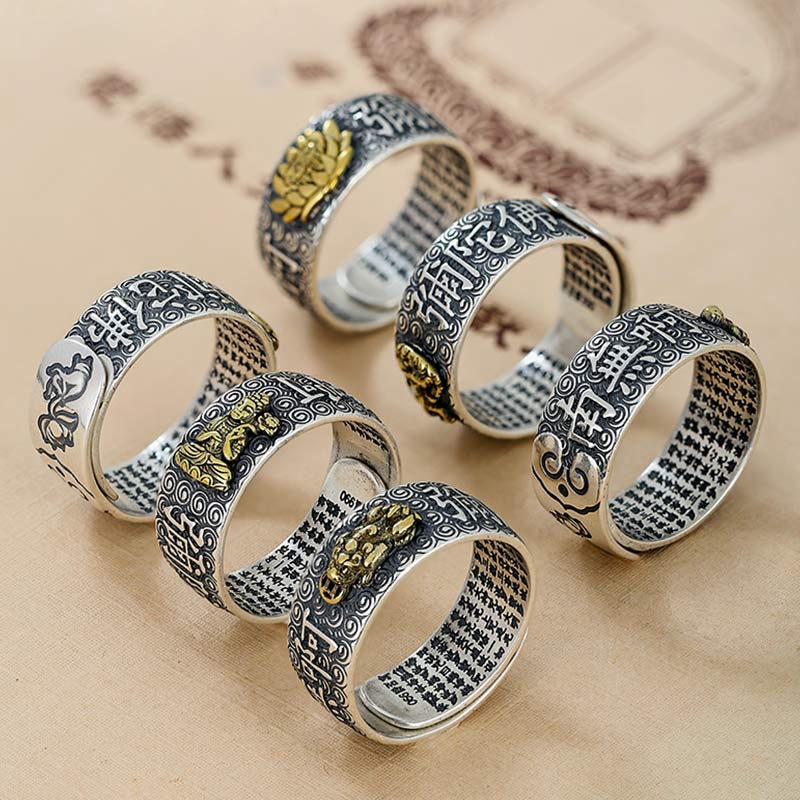 Nimara Ritual Chinese Zodiac Natal Buddha Wealth Luck Adjustable Ring
