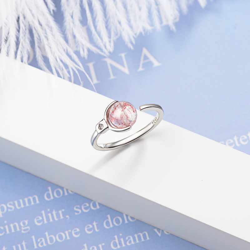 Nimara Ritual Pink Crystal Soothing Rotation Ring