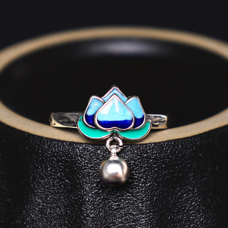 Nimara Ritual Lotus Flower Pattern Enlightenment Ring