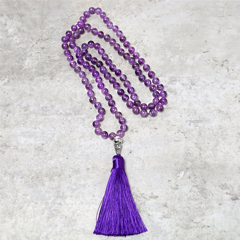 Nimara Ritual Tibetan 108 Mala Beads Necklace Yoga Meditation Prayer Beads Necklace