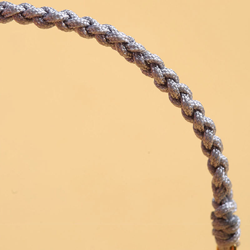 Nimara Ritual Copper Coin Fortune Tree Pearl Luck Blue Rope Braided Bracelet